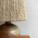 Sandstone lamp, rope lampshade