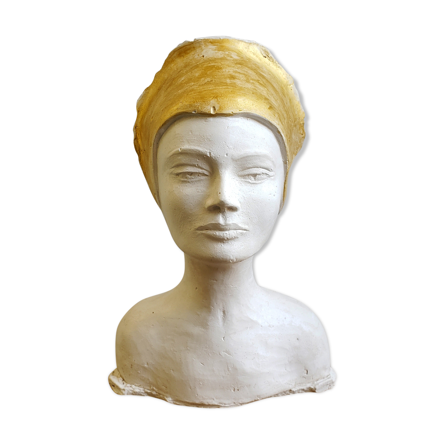 Plaster bust of a woman