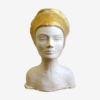 Plaster bust of a woman