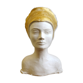 Plaster bust of a woman