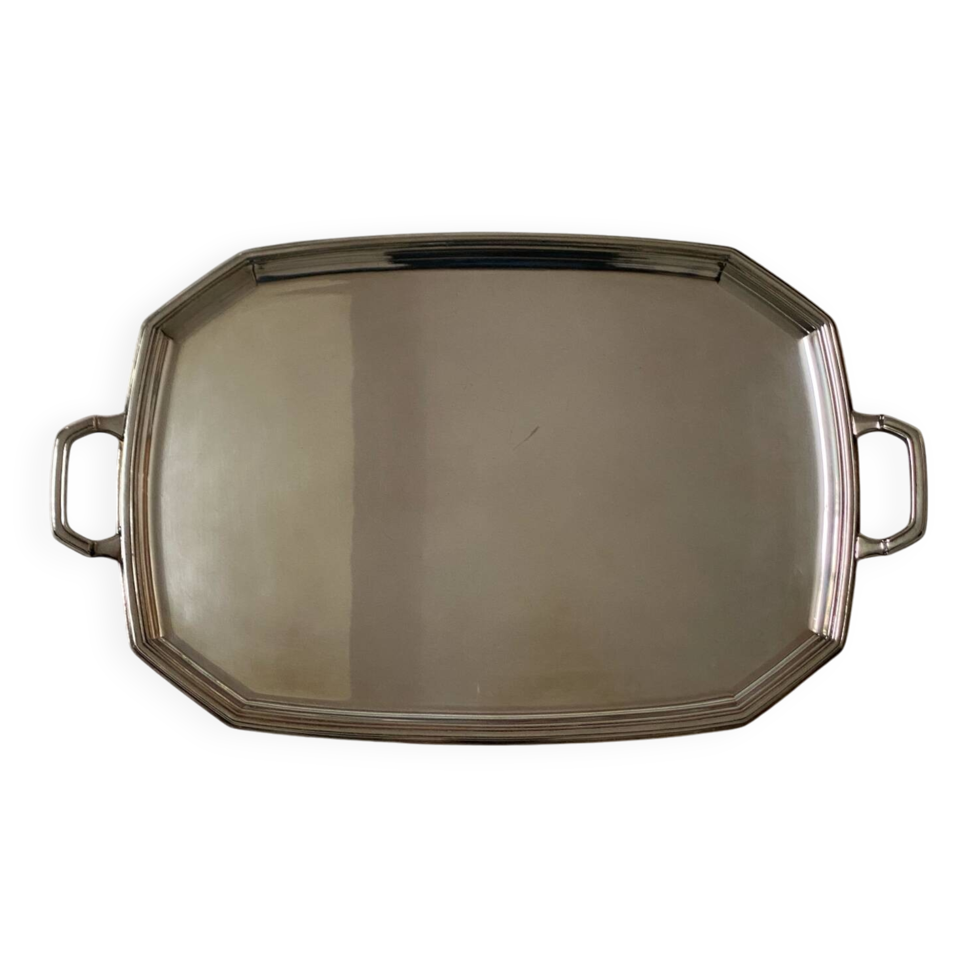 Silver metal tray
