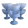 Set de 6 coupes à glace en verre bleu givré