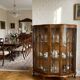 Art Deco display cabinet in walnut from the 1930s.