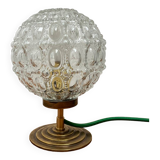 Vintage glass globe table lamp