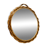 Vintage rattan mirror