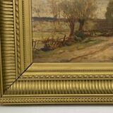 Oil on panel François-Edouard Bournichon Basse-Goulaine late 19th century