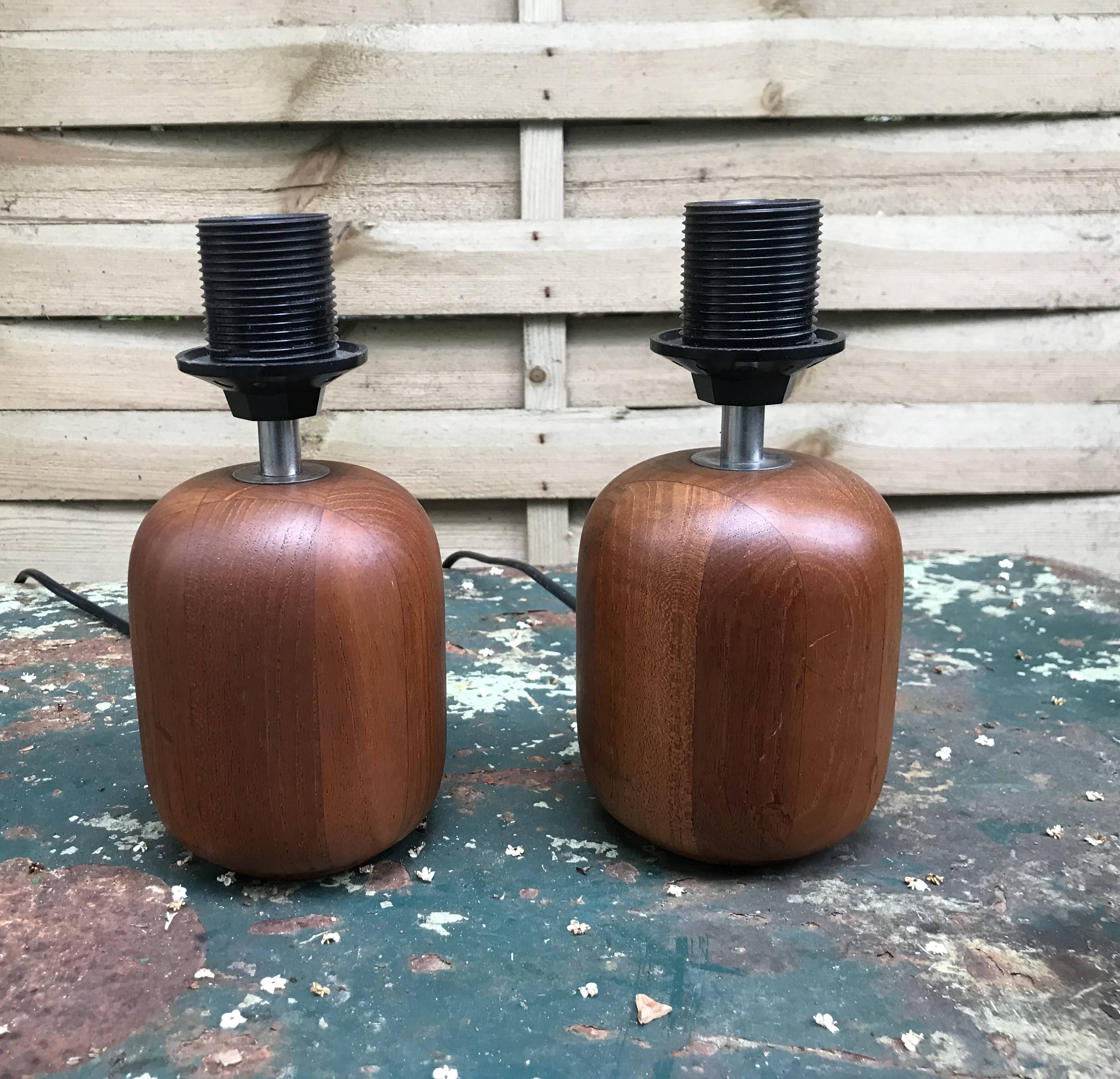 Bestform scandinavian teak bedside lamps