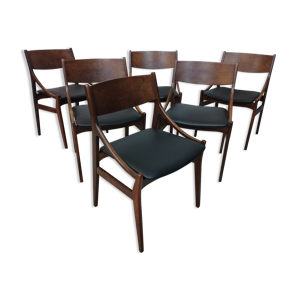 6 chaises en palissandre