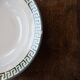 Set of 12 green patterned soup plates, Badonviller earthenware