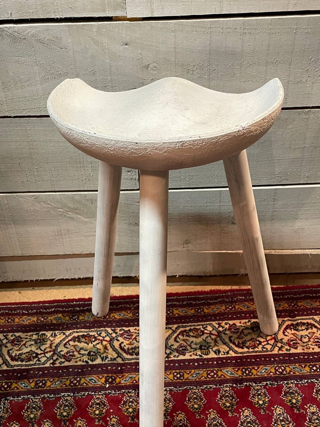 Vintage Scandinavian design tripod high stool