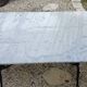 Bistro table in white Carrara marble and cast iron
