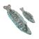 Pair of pressed glass sushi dishes