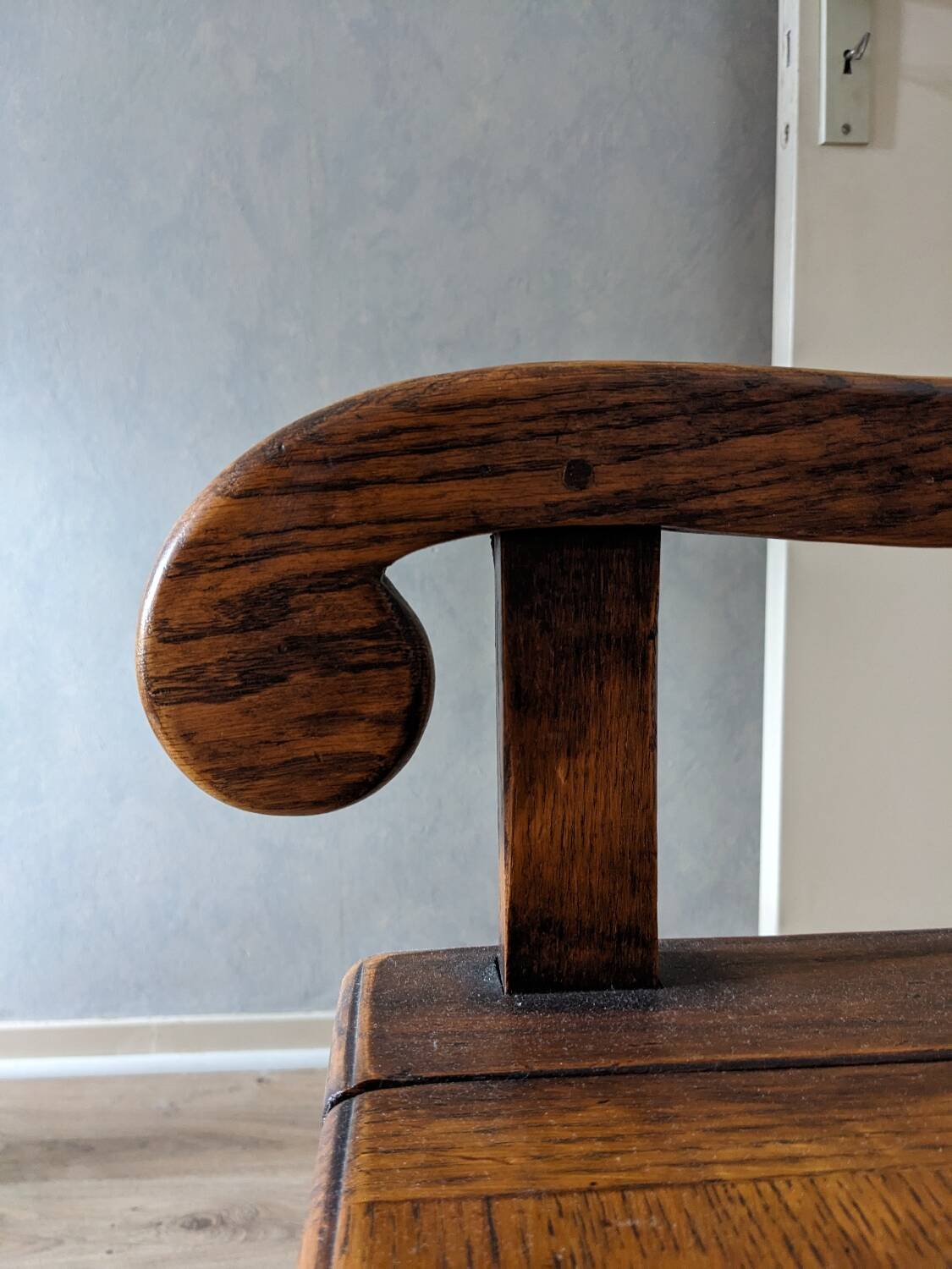 Wooden storage bench