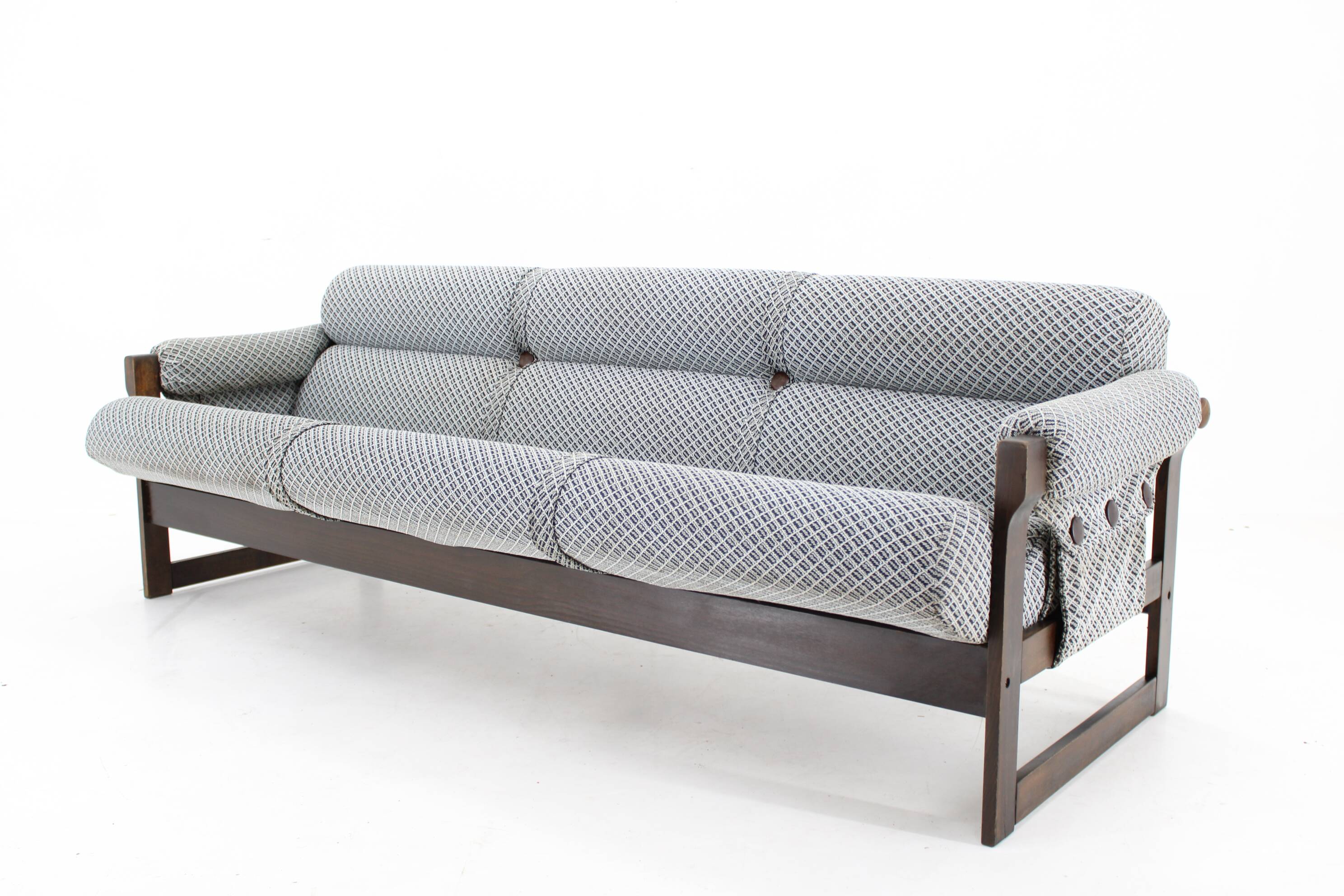 Canapé trois places en hêtre des années 1970 par Hikor, Tchécoslovaquie