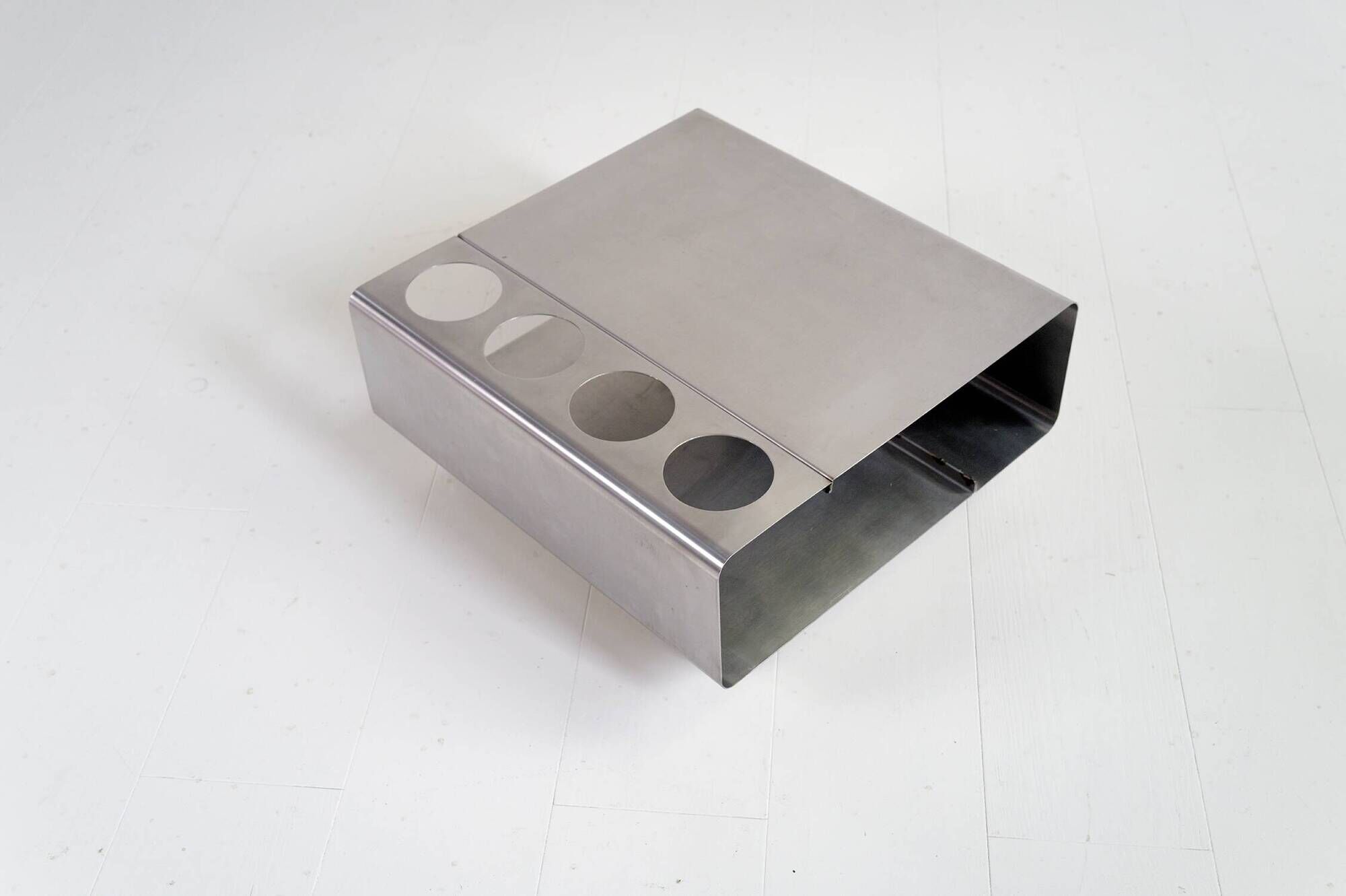 Coffee table/bar in stainless steel, France 1970