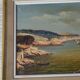 Ancient painting, Mediterranean landscape signed