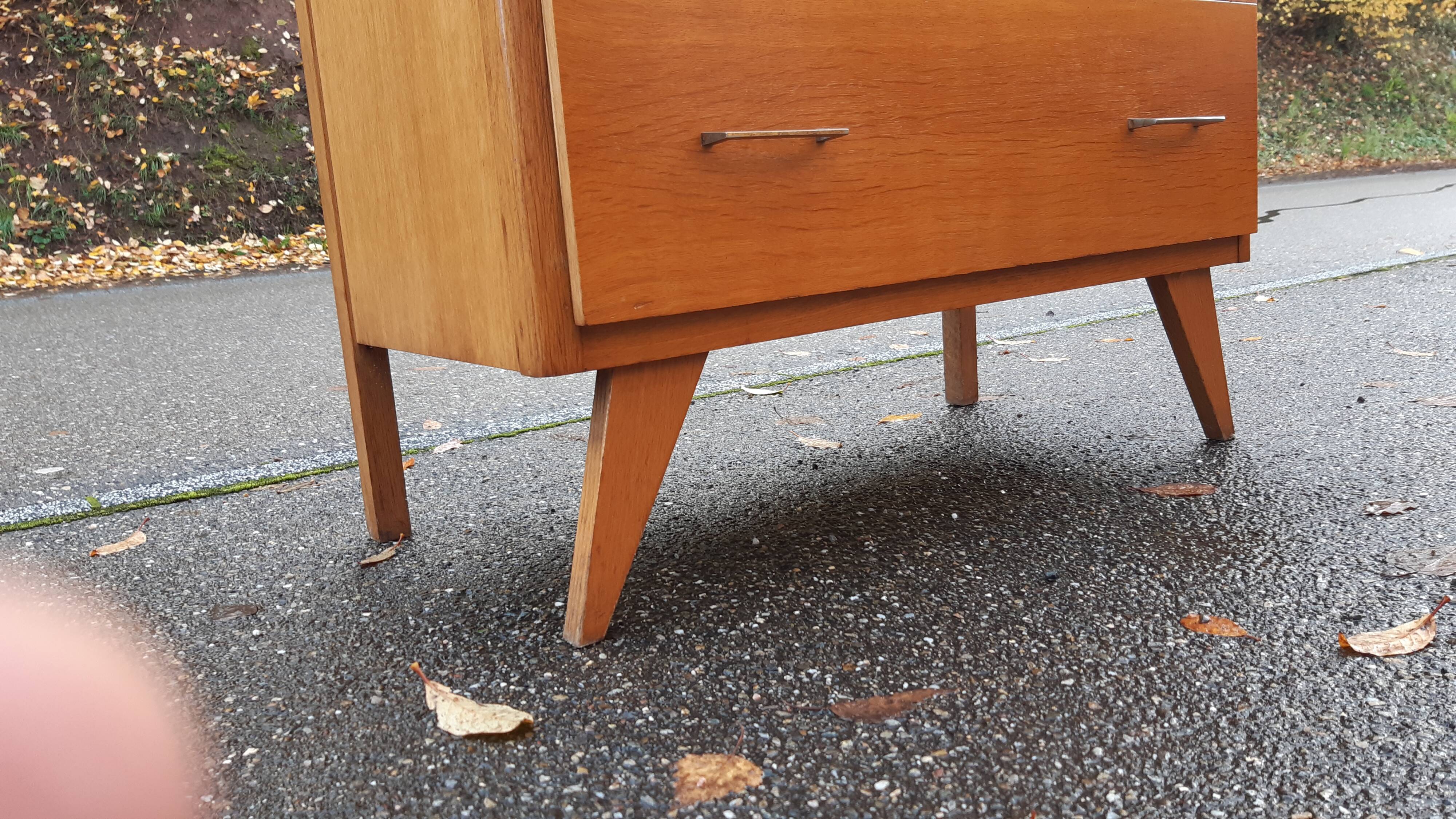 Vintage chest of drawers compass feet