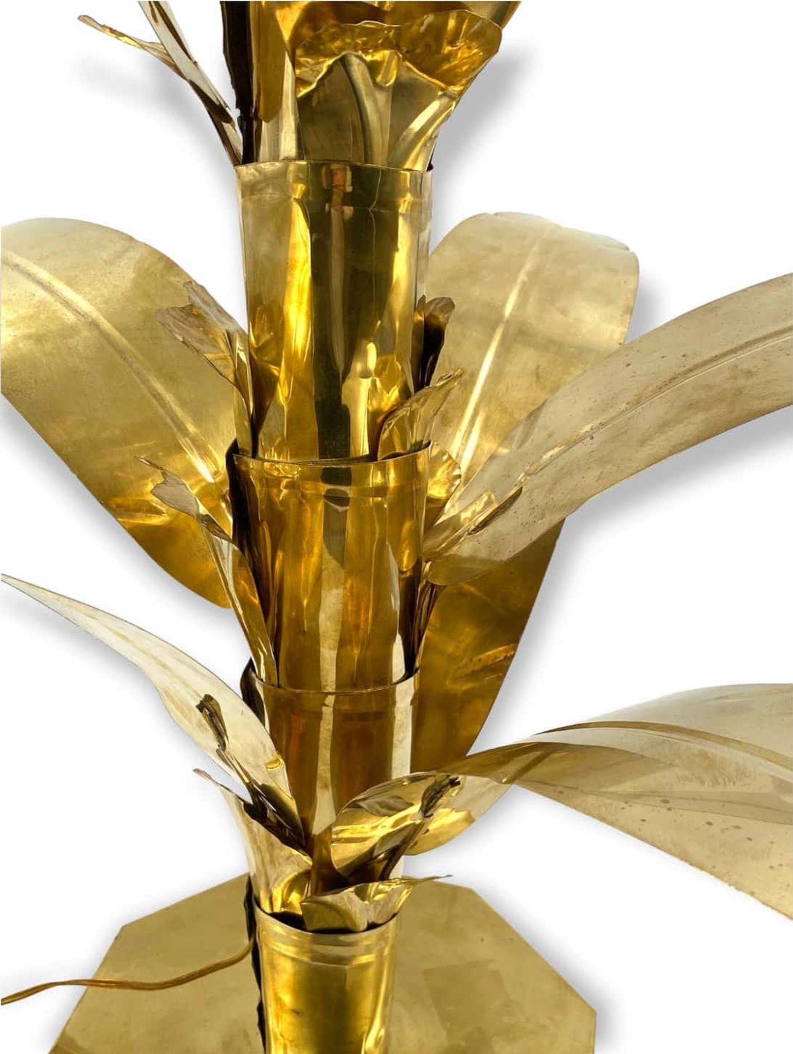 Palm tree brass floor/table lamp, Bottega Gadda Italy, 1960