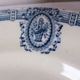 Vintage round serving dish from the Salins porcelain factory