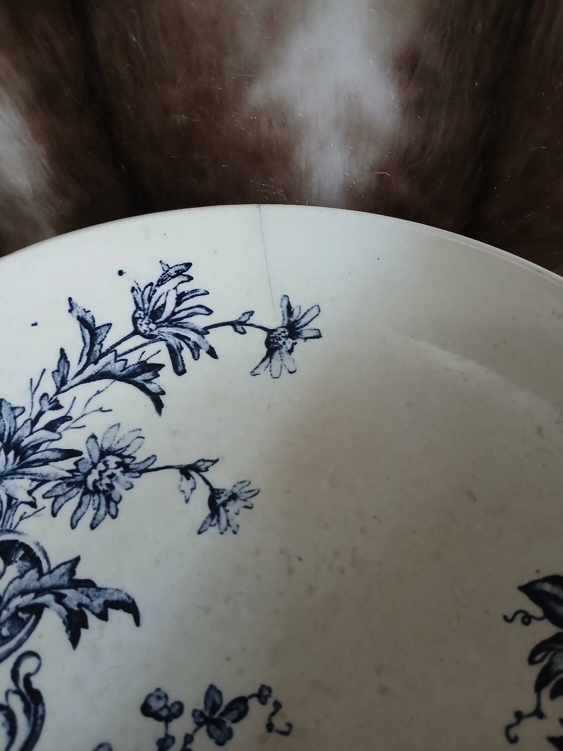 Antique compote dish HB&CIE in ironstone