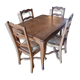 Table and 4 solid wood chairs