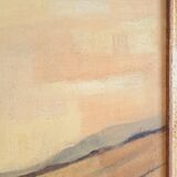 Tableau ancien paysage ocre G.Zylberman