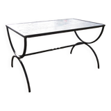 Antique cockfight ceramic coffee table