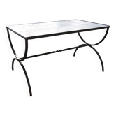Antique cockfight ceramic coffee table