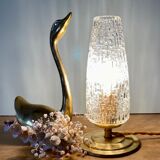 Vintage tulip table lamp in glass