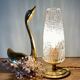 Vintage tulip table lamp in glass
