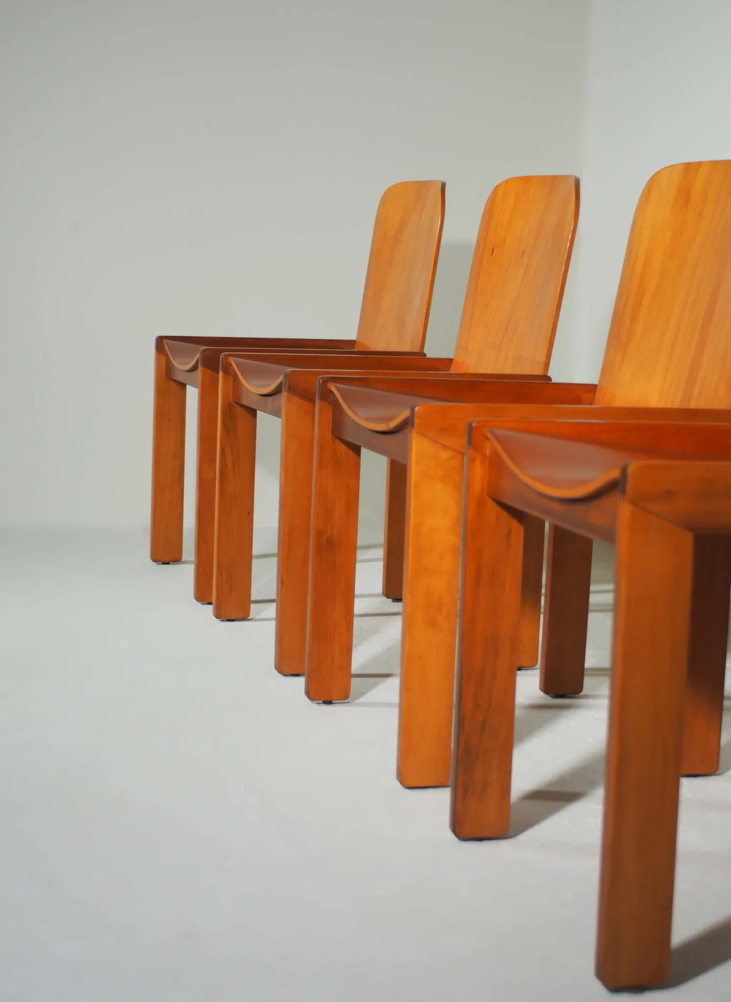 Dining Chairs Attributed to Afra and Tobia Scarpa for Molteni, Set of 4