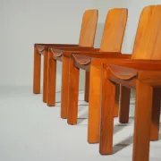 Dining Chairs Attributed to Afra and Tobia Scarpa for Molteni, Set of 4