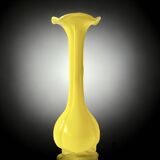 Vintage yellow blown glass vase