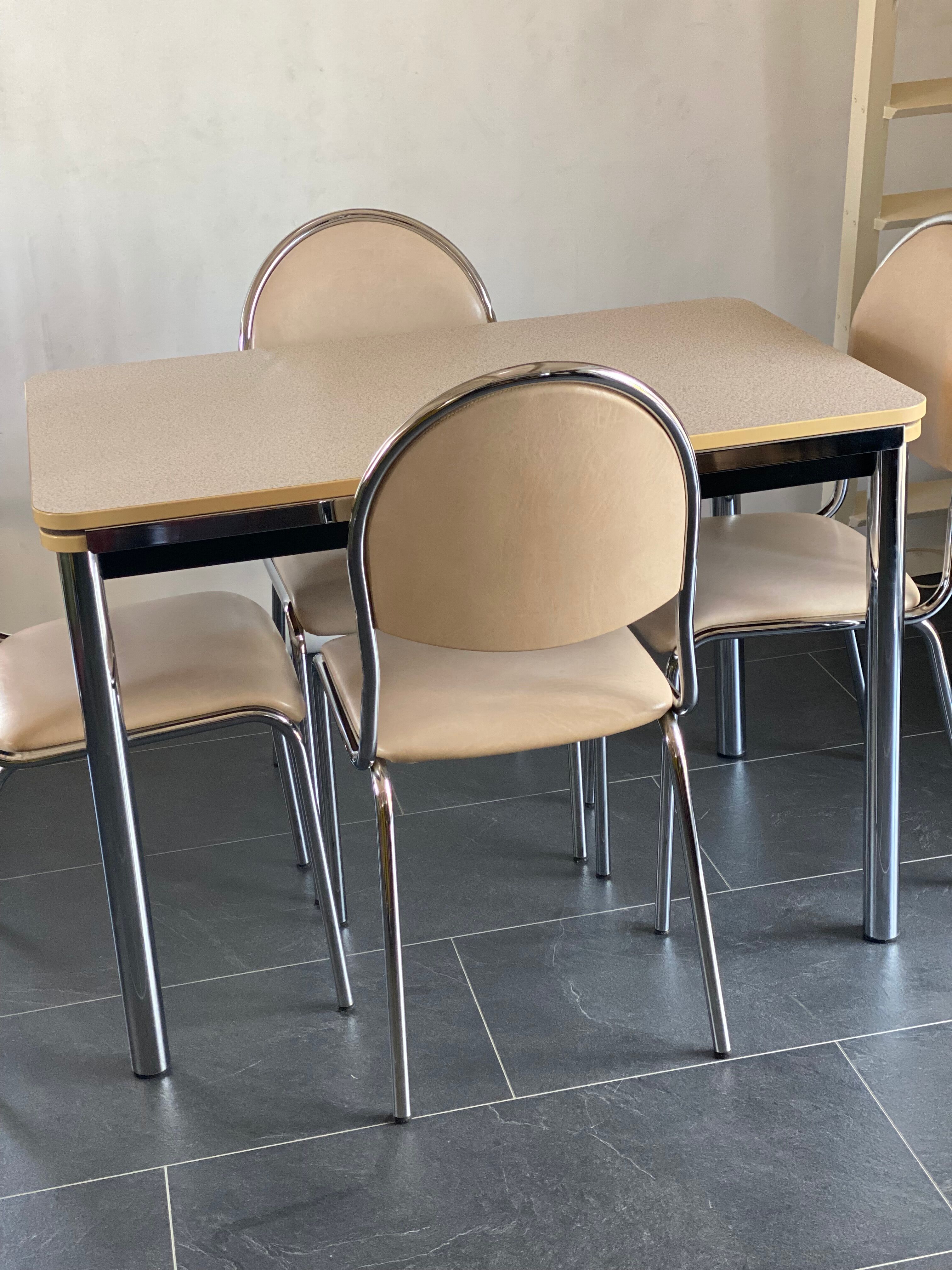 Vintage Formica Top Table and 4 Chairs