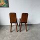 Paire de chaises brutaliste en chêne 1950