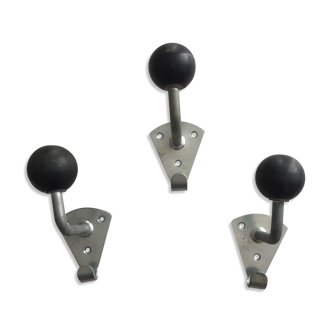 Vintage ball hooks, metal and Bakelite