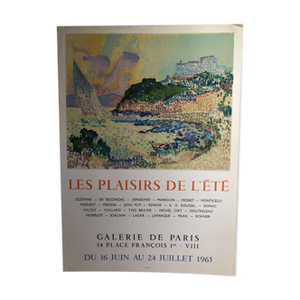 Affiche Les plaisirs de été Galerie de paris 1965