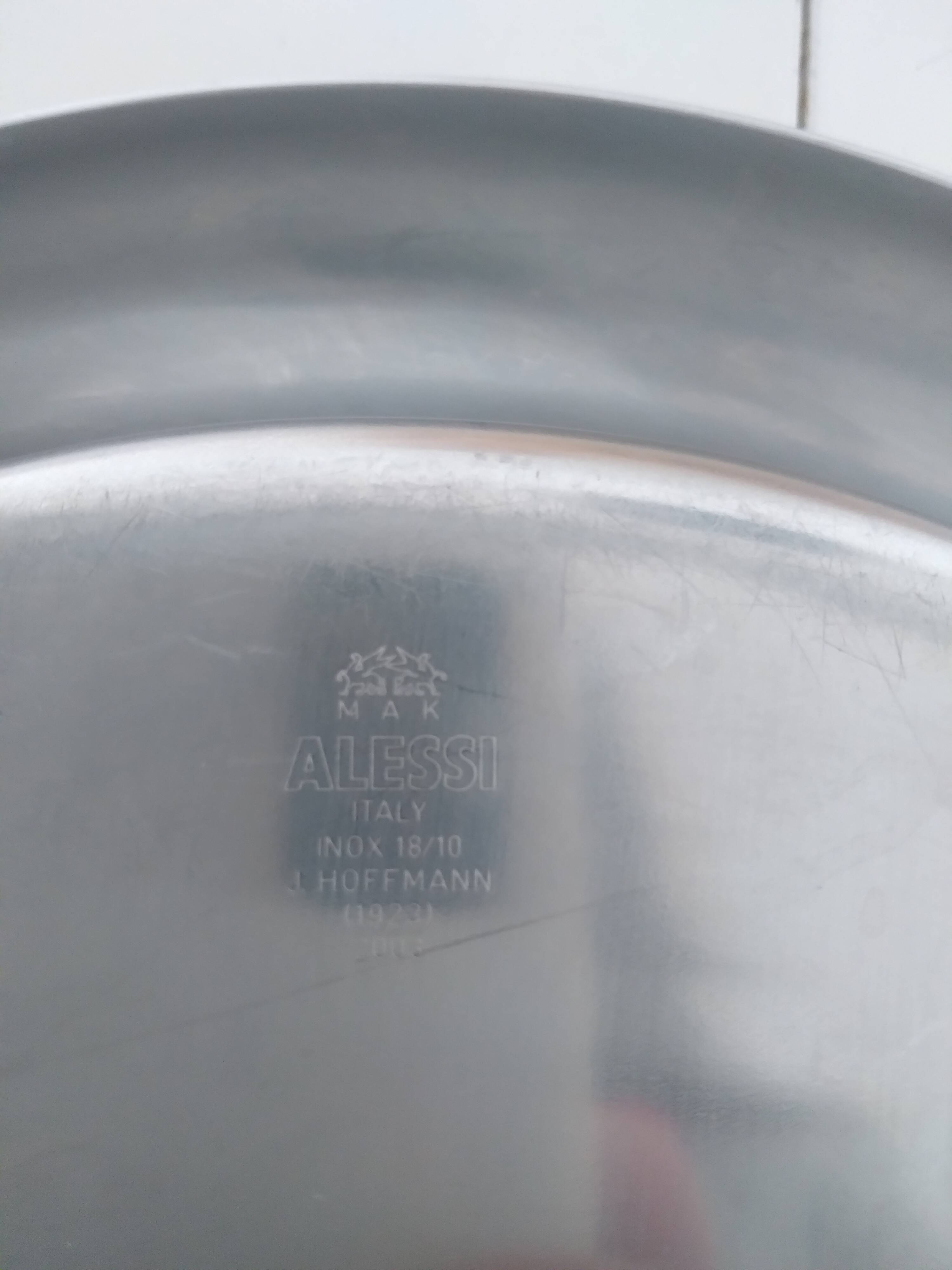 Plateau ovale inox Alessi Italy J.Hoffmann 1923-2003