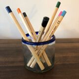 Old blown glass pencil pots