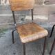 Set of 4 industrial chairs vintage school communities mullca 60s