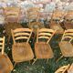 Series of 20 Scandinavian chairs or vintage wooden bistro