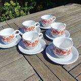 Set 6 cups/coffee cups Kiln Craft Made in England 70s