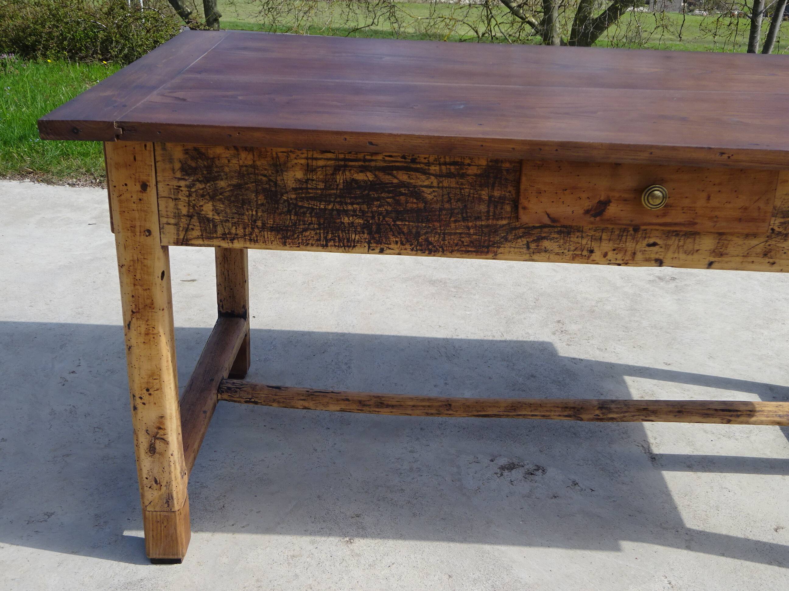 Restored solid oak farmhouse table