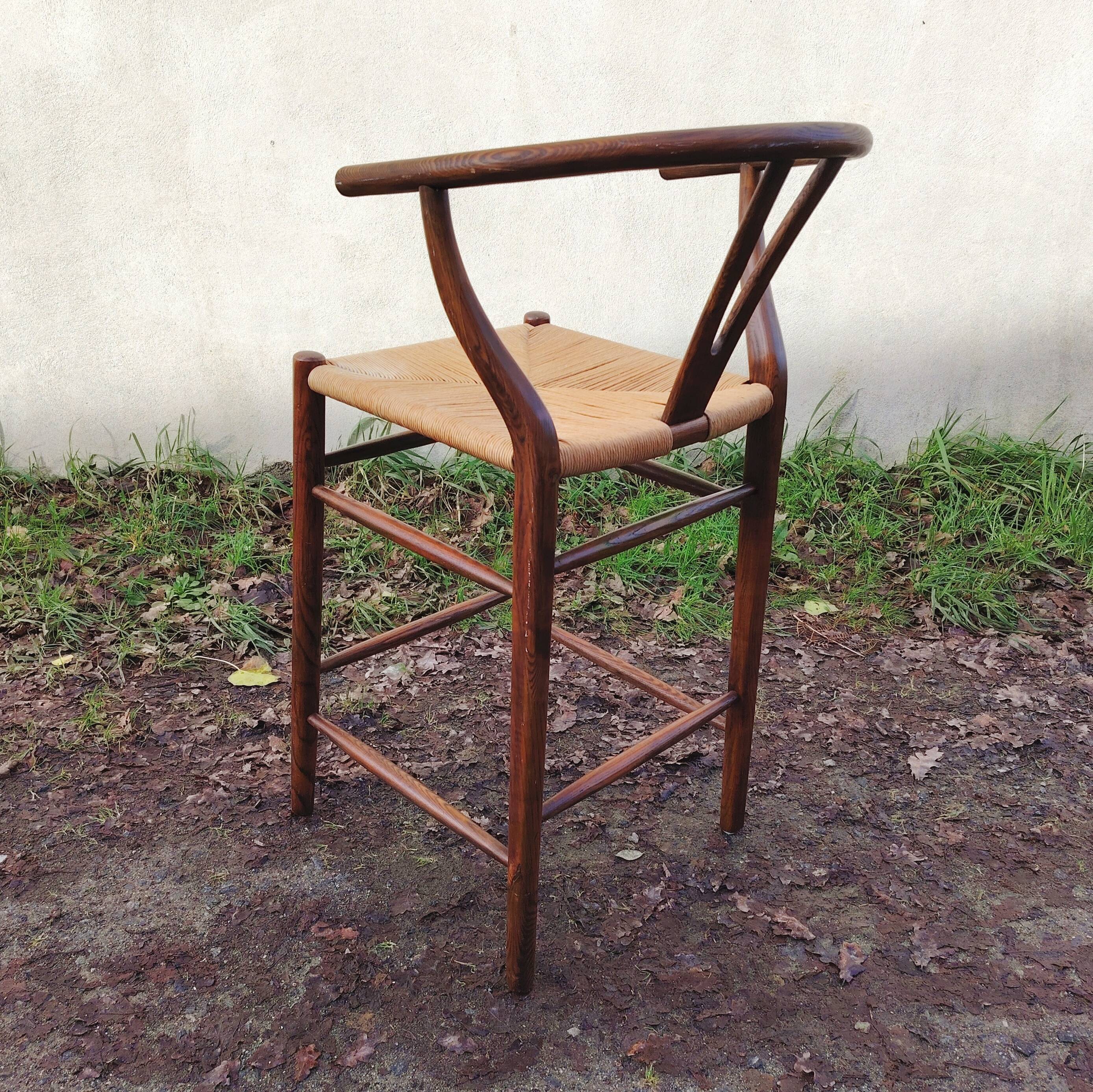 High chair armchair in vintage Scandinavian style