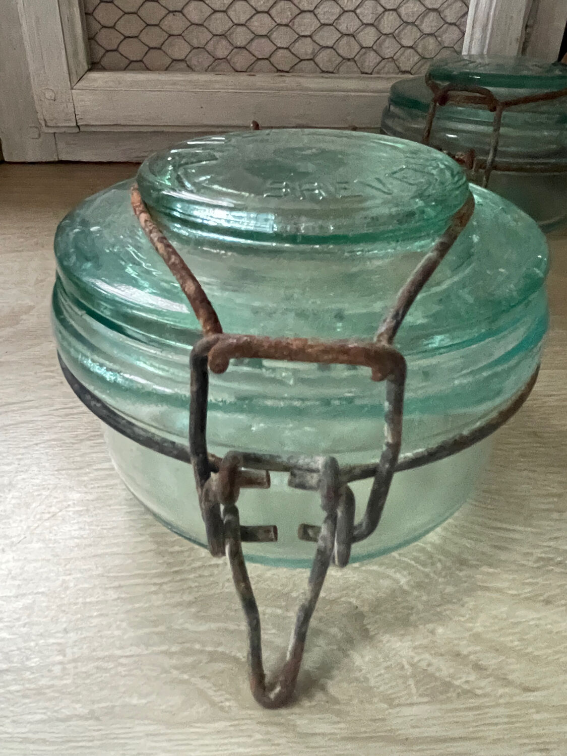 Lot de Bocaux anciens en verre