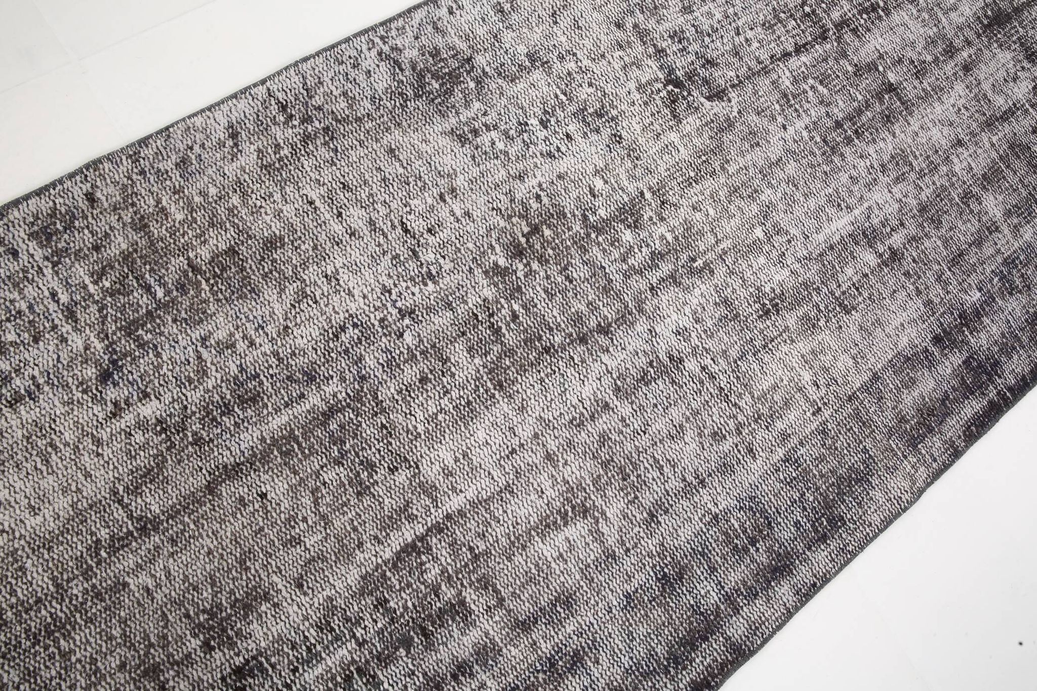 3x10 Rug For Hallway Gray Blue Turkish Vintage Runner Rug, 81x306Cm