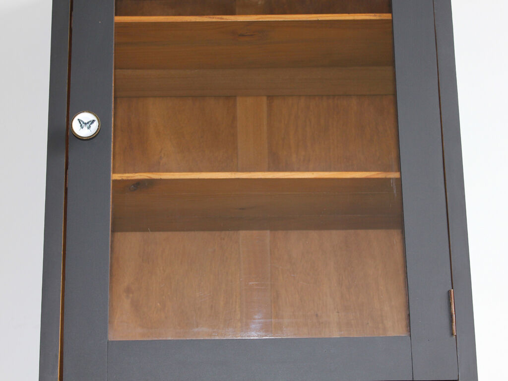 Old wooden wall showcase