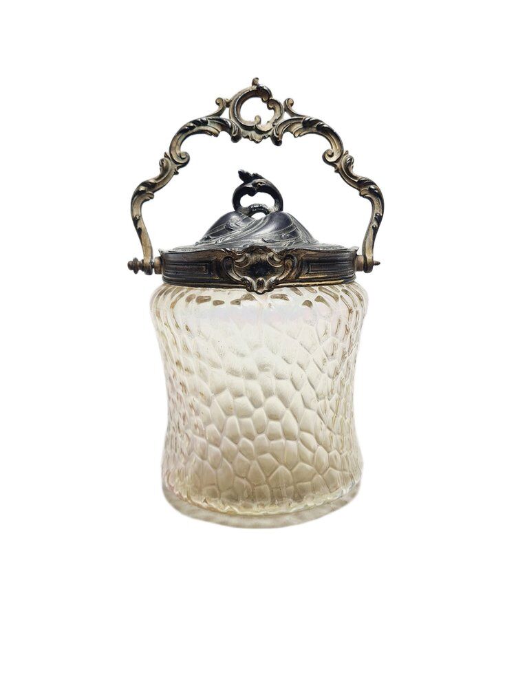Art nouveau german candyer from loetz, 1890s