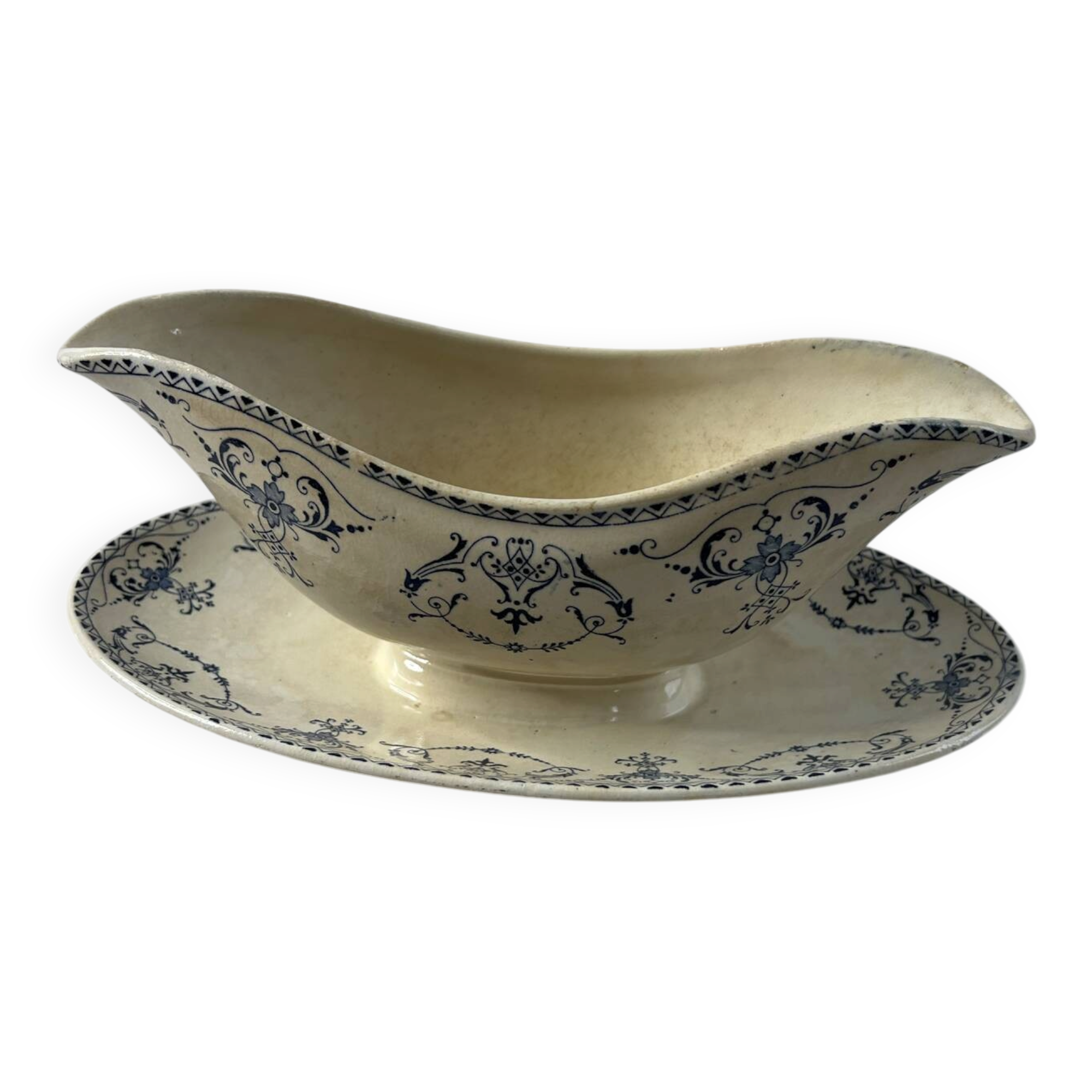 Lunéville sauce boat KG Moustier ironstone
