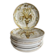 Hand-painted dessert plates Keraluc Quimper Brittany
